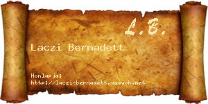 Laczi Bernadett névjegykártya